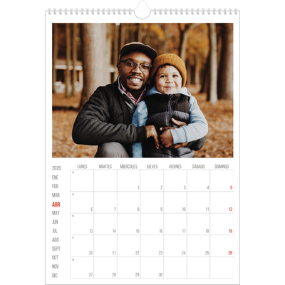 Calendarios A3 — Reflejos rojos [Abril]