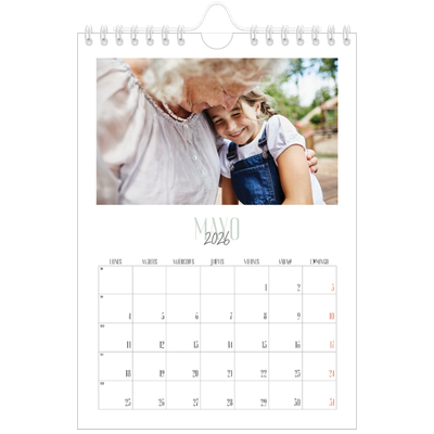 Calendario personalizado A5 — Tipografía mixta [portada]