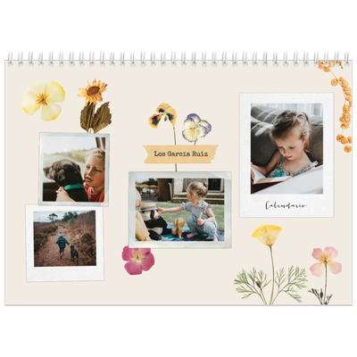 Calendario personalizado doble A4 — Scrapbook vintage [portada]