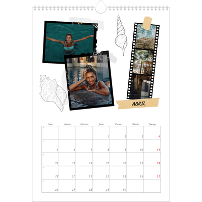 Calendarios A3 — Scrapbook con estilo [Abril]