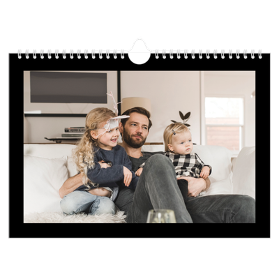 Calendario A4 horizontal — Margen negro [portada]