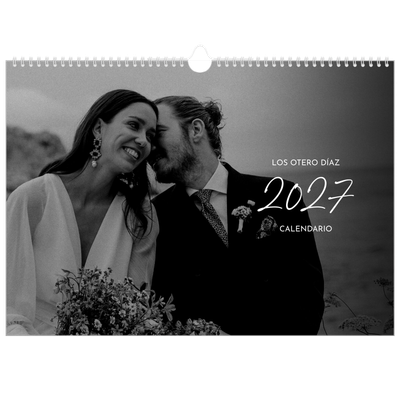 Calendario A3 horizontal — Escritura elegante [portada]