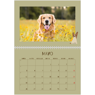 Calendario personalizado doble A4 — Cachorro juguetón [portada]