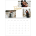 Calendario personalizado doble A4 — Rotulador dorado [Febrero]