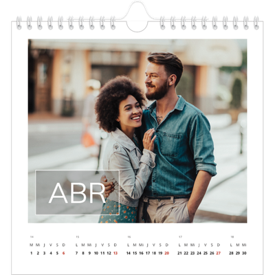 Calendarios Cuadrados — Fecha superpuesta [Abril]