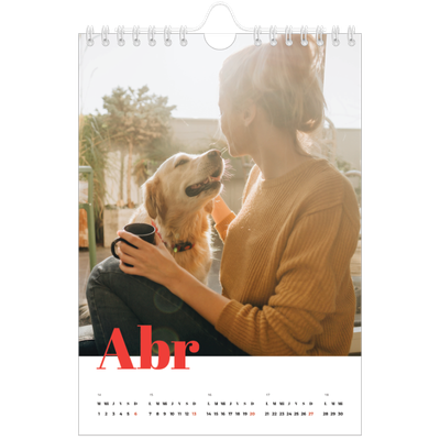 Calendario personalizado A5 — Un año genial [Abril]