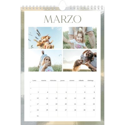 Calendario personalizado A4 — Efecto pincel [Marzo]