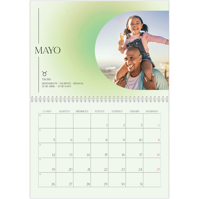 Calendario personalizado doble A4 — Degradado astrológico [portada]