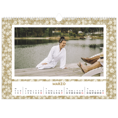 Calendario A3 horizontal — Floreciendo [Marzo]
