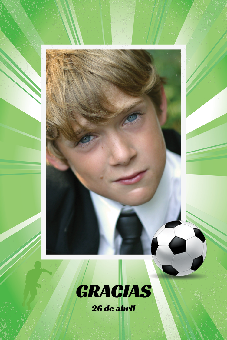 Tarjetas de agradecimiento — Estrella del fútbol