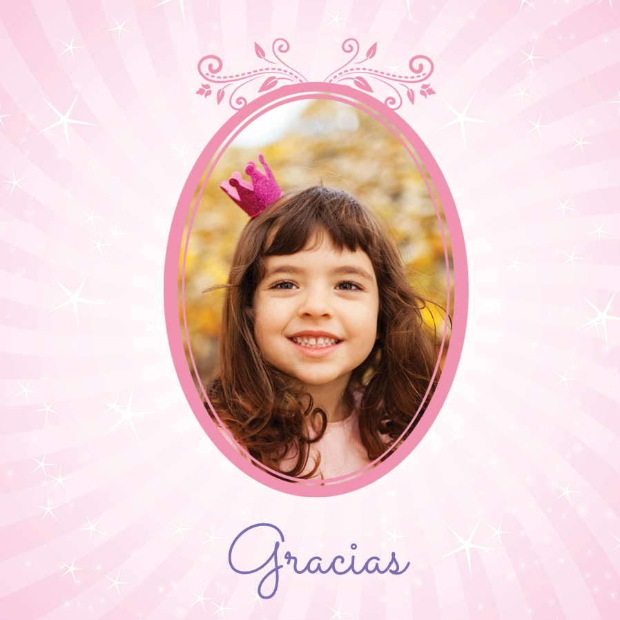 Tarjetas de agradecimiento — Princess party