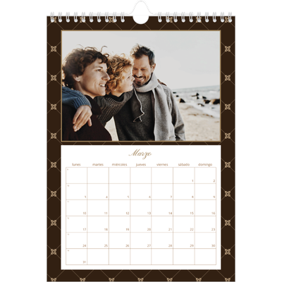 Calendario personalizado A4 — Vintage monocromo [Marzo]