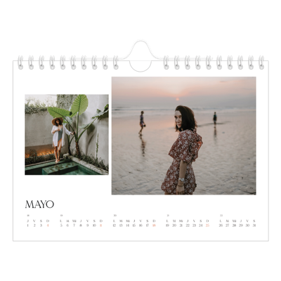 Calendario personalizado A5 — Atardeceres surferos [portada]