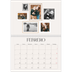 Calendario personalizado doble A4 — Galería de fotos de pared [Febrero]