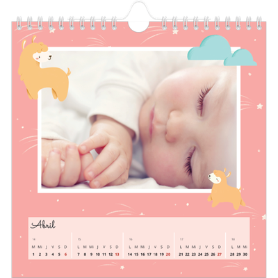 Calendarios Cuadrados — Animalitos [Abril]