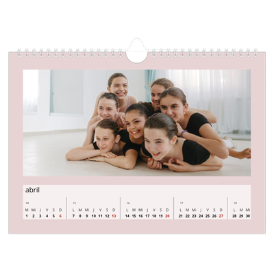 Calendario A4 horizontal — Neo Scandi [Abril]