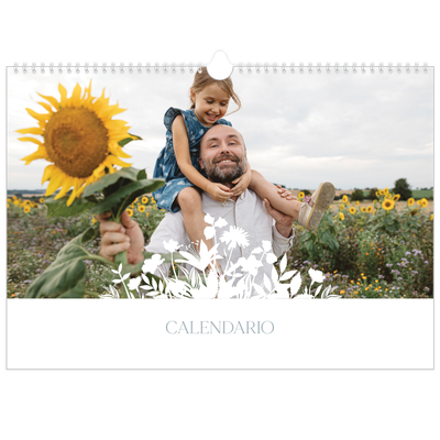 Calendario A3 horizontal — Motivo floral [portada]