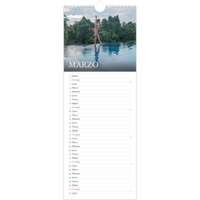 Calendario de cocina  — Serif sencillo [Marzo]