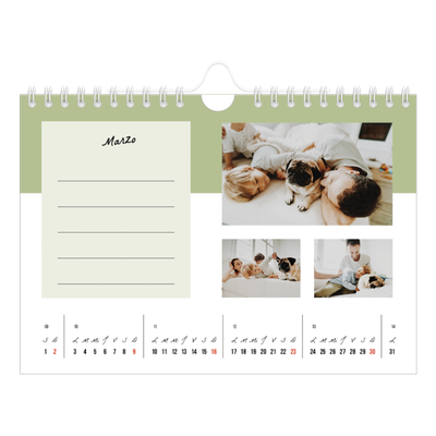 Calendario personalizado A5 — Calendario de lista de tareas [Marzo]