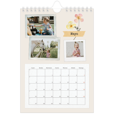 Calendario personalizado A5 — Scrapbook vintage [portada]