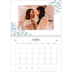 Calendario personalizado doble A4 — Romance en blanco y azul [Abril]