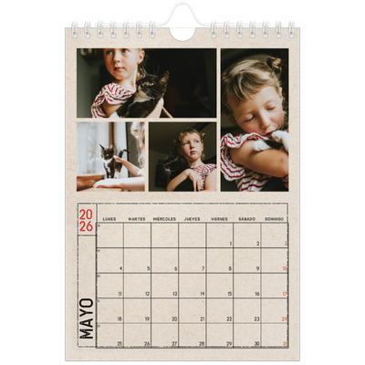 Calendario personalizado A5 — Efecto de sello craft [portada]