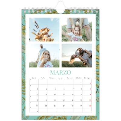 Calendario personalizado A5 — Tapiz floral [Marzo]