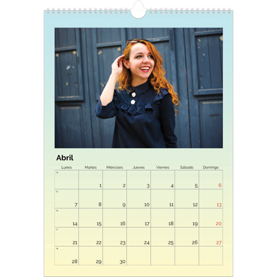 Calendarios A3 — Tonos pastel [Abril]