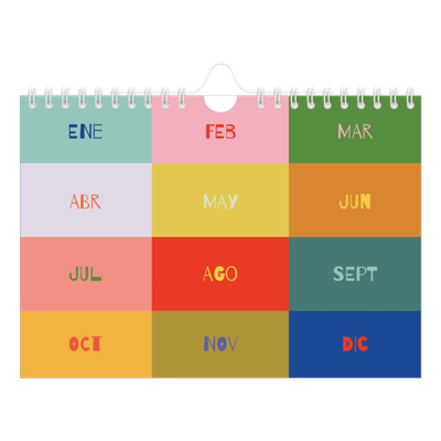 Calendario personalizado A5 — Divertido y colorido [portada]