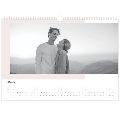Calendario A3 horizontal — Pantallas de color [Marzo]