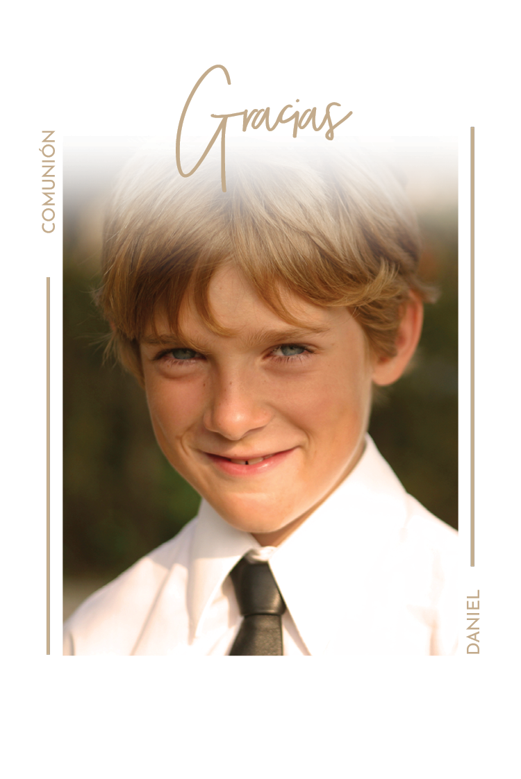 Tarjetas de agradecimiento — Firma dorada