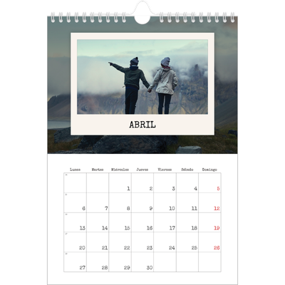 Calendario personalizado A4 — La edición de retratos [Abril]