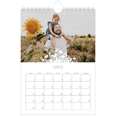 Calendario personalizado A5 — Motivo floral [Abril]