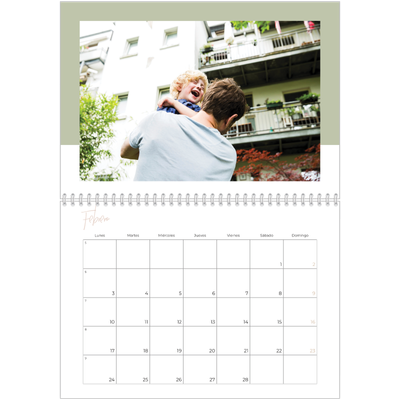 Calendario personalizado doble A4 — Marcos de la tierra [Febrero]