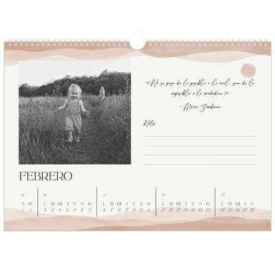 Calendario A3 horizontal — Citas que inspiran [Febrero]