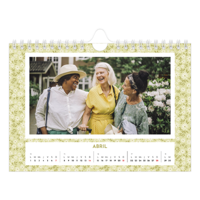 Calendario personalizado A5 — Floreciendo [Abril]
