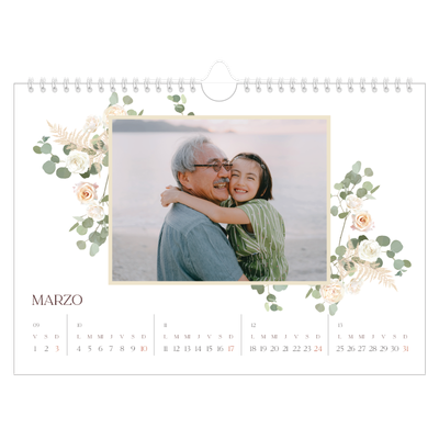 Calendario A4 horizontal — Boho [Marzo]