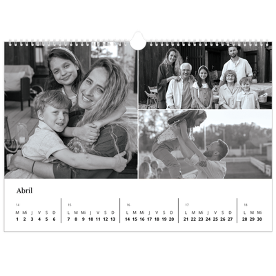 Calendario A3 horizontal — Enfoque [Abril]