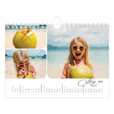 Calendario personalizado A5 — Fotos y caligrafía [portada]