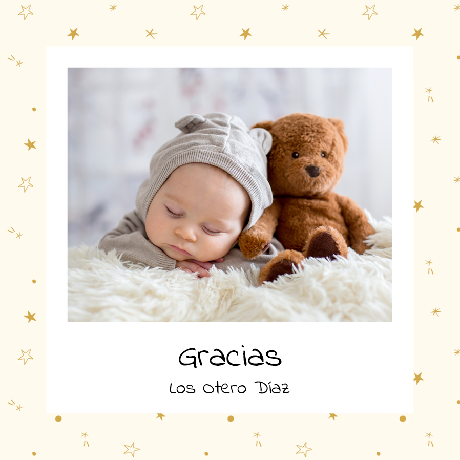 Tarjetas de agradecimiento — Nuestra pequeña estrella