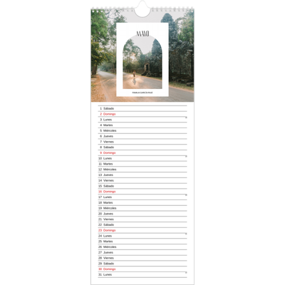 Calendario de cocina  — El arco abierto [Mayo]