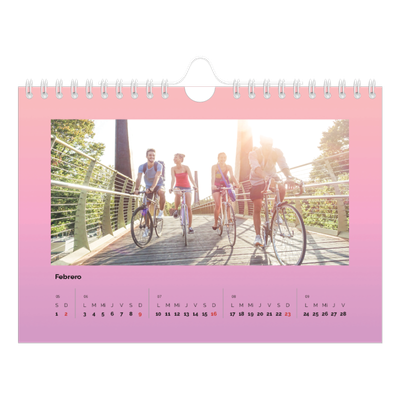 Calendario personalizado A5 — Tonos pastel [Febrero]