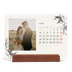 Calendario de mesa con base de madera - apaisado  — Tinta y hiedra [Enero]