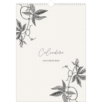 Calendarios A3 — Tinta y hiedra [portada]