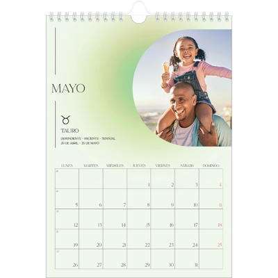 Calendario personalizado A4 — Degradado astrológico [portada]