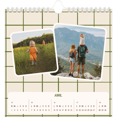 Calendarios Cuadrados — Patrones retro [Abril]