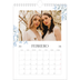Calendario personalizado A4 — Romance en blanco y azul [Febrero]
