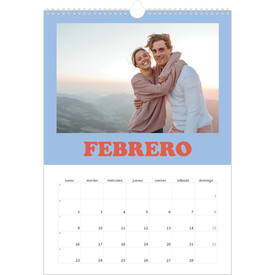 Calendarios A3 — Marcos retro [Febrero]