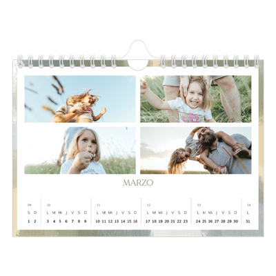 Calendario personalizado A5 — Efecto pincel [Marzo]