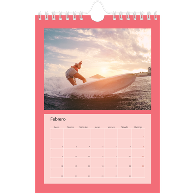 Calendario personalizado A5 — Colorea mi mundo [Febrero]